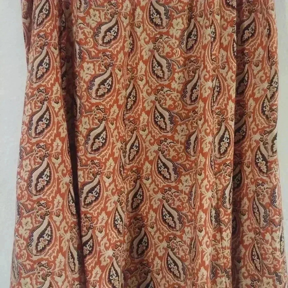 Viyella Wool Challis 100% Wool Print Skirt - Picture 2 of 4